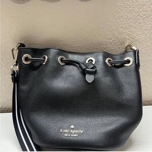 Kate Spade Black Pebbled Leather Shoulder Bag
